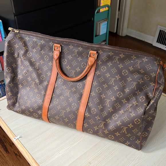 Vintage '80s LOUIS VUITTON Keepall Luggage Bag - Picture 3 of 17